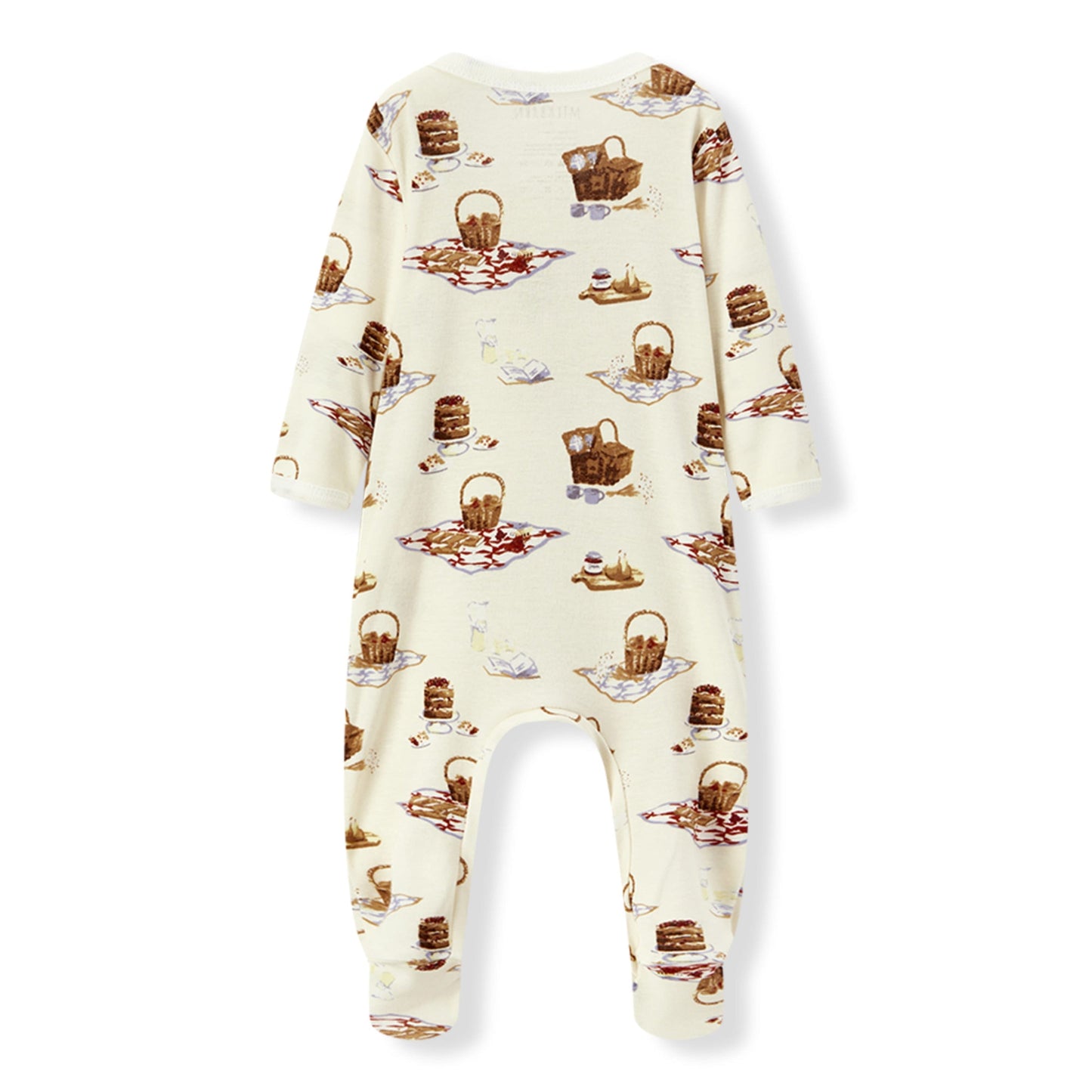 Organic Cotton Zipper Footed Romper - Picnic