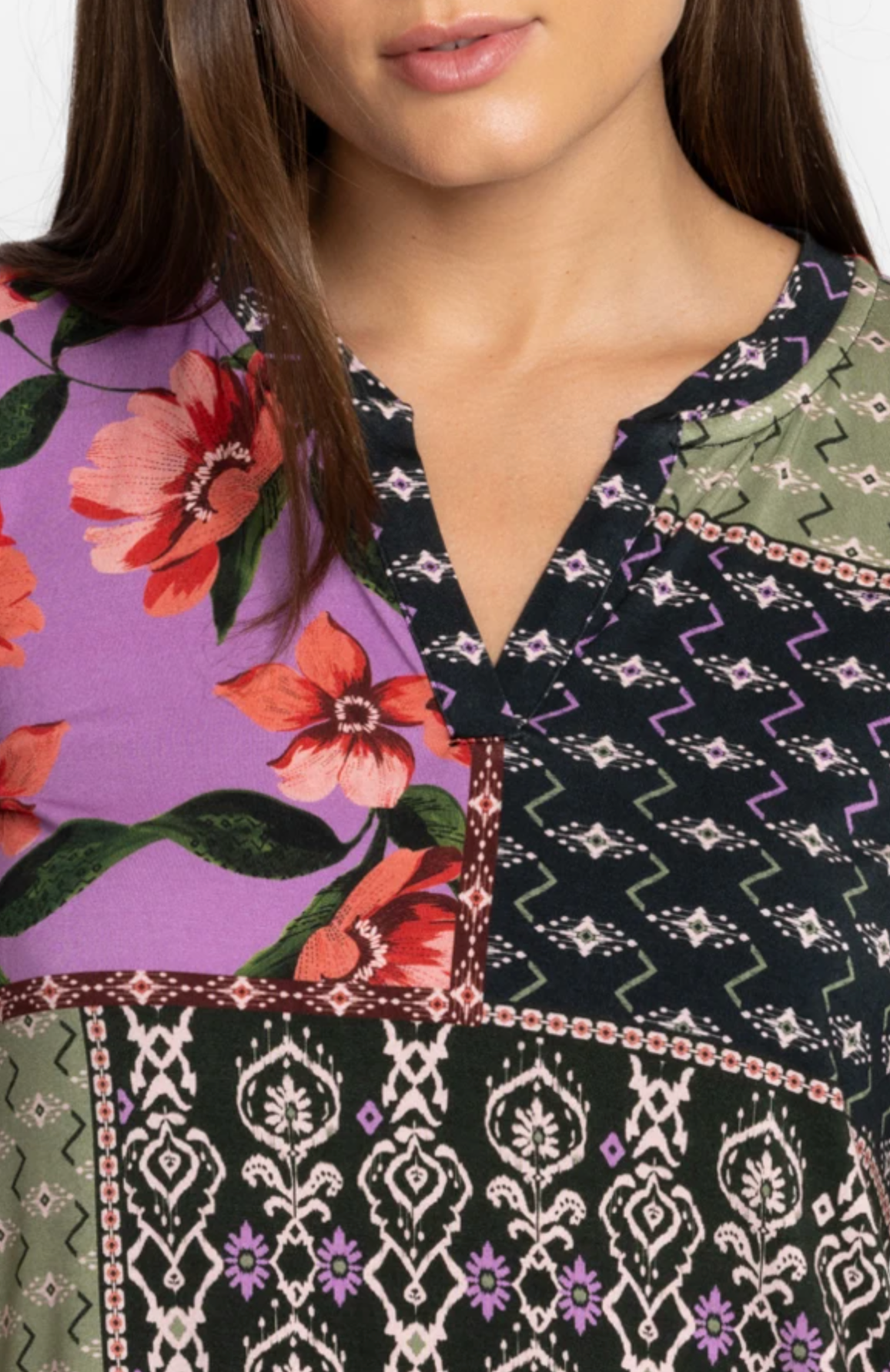 Zanda Split Neck Top