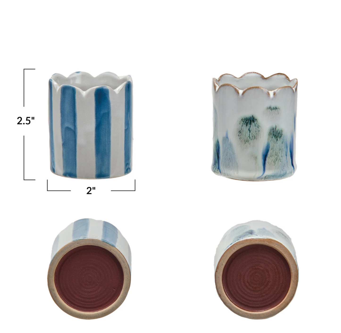 Mary Stoneware Match Holder w/ Striker Bottom