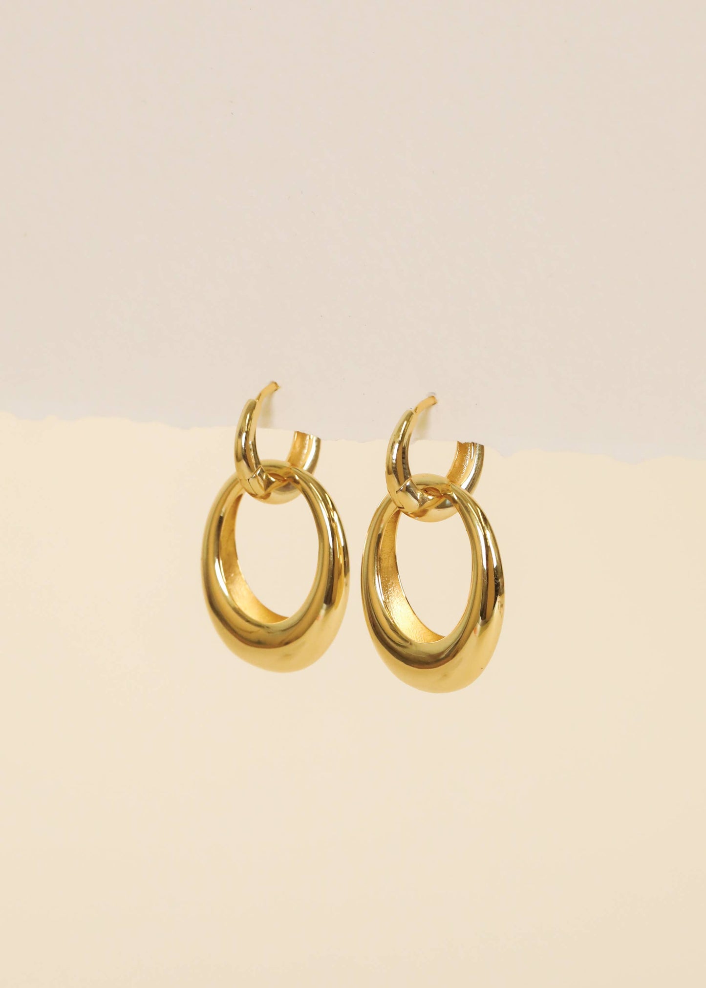 Double Gold Hoop Earrings