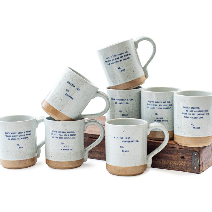 XO Ceramic Legends Quote Mugs