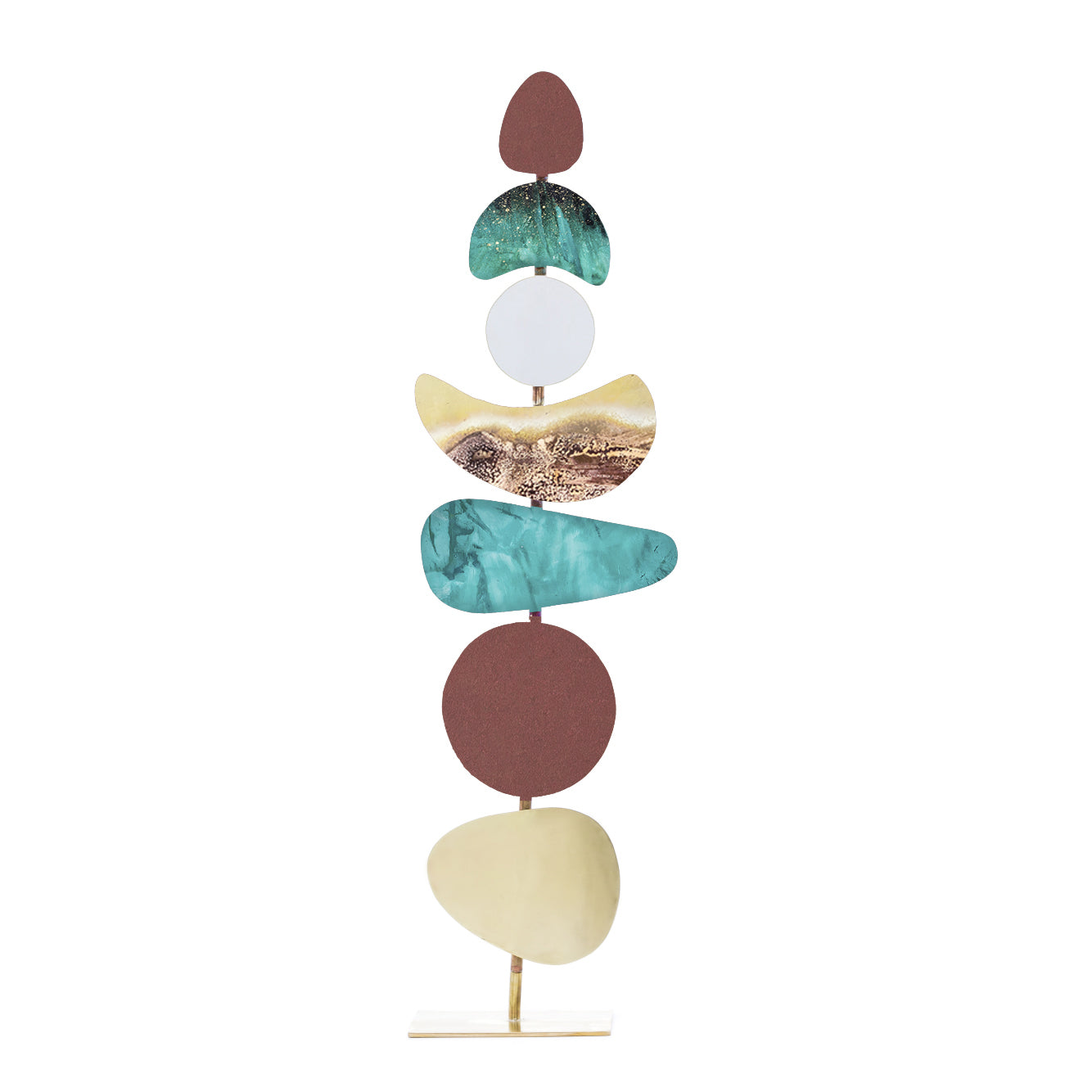 Handmade Rock Totem Tabletop Sculpture