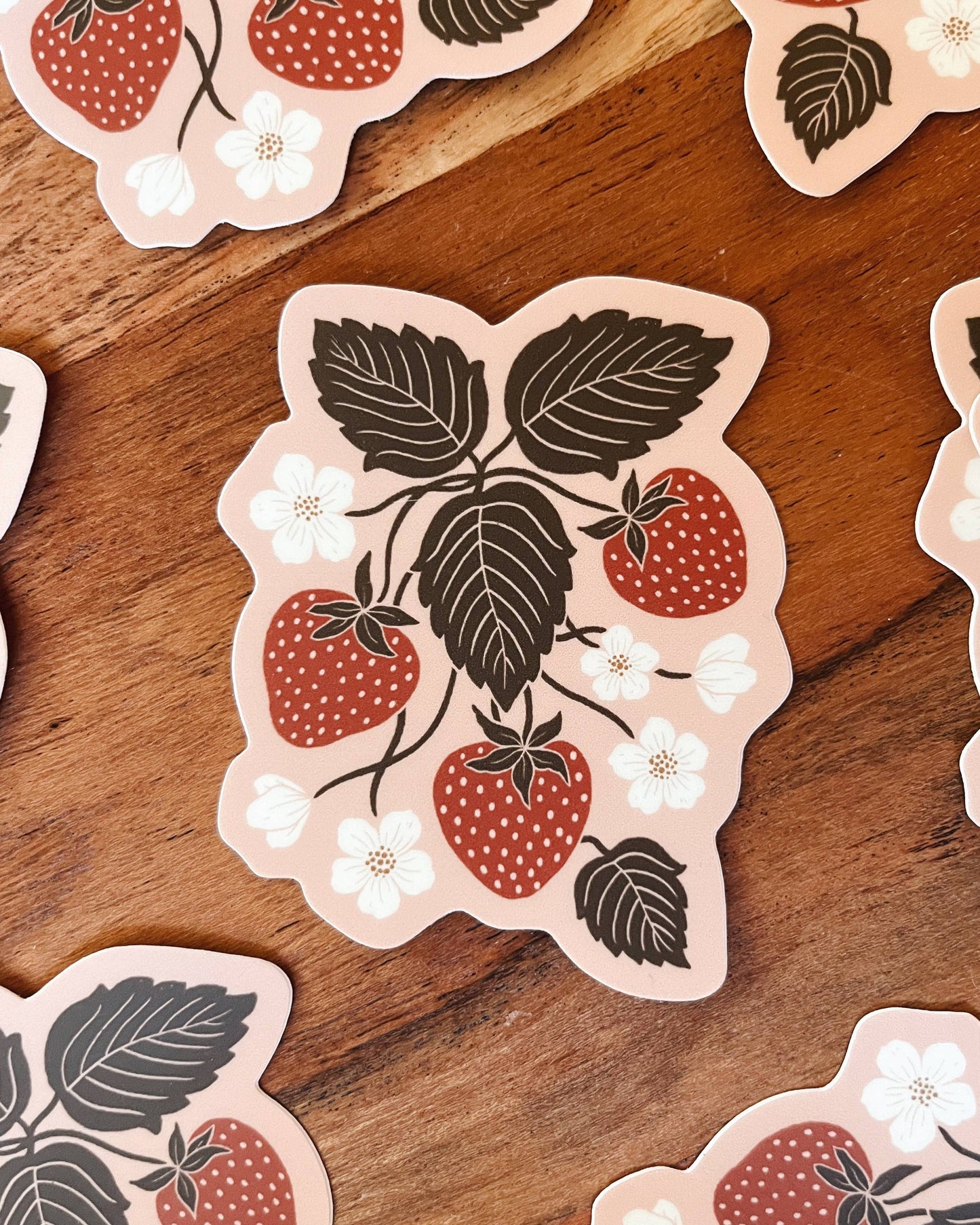 Strawberry Patch Vinyl Sticker