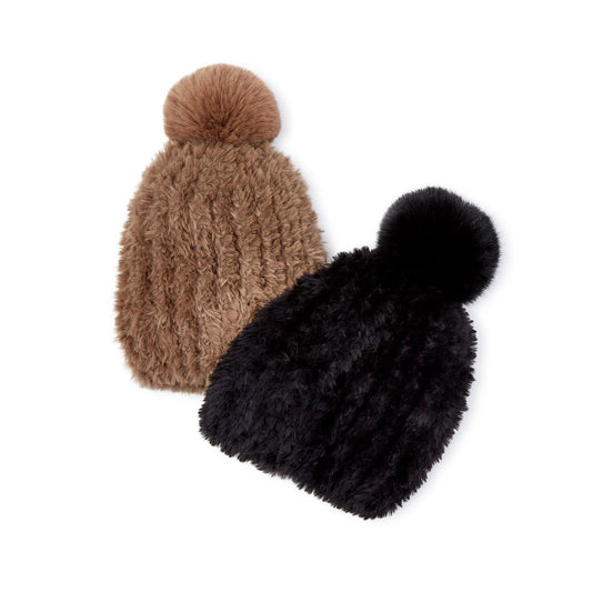 Faux Fur Pom-Pom Hat