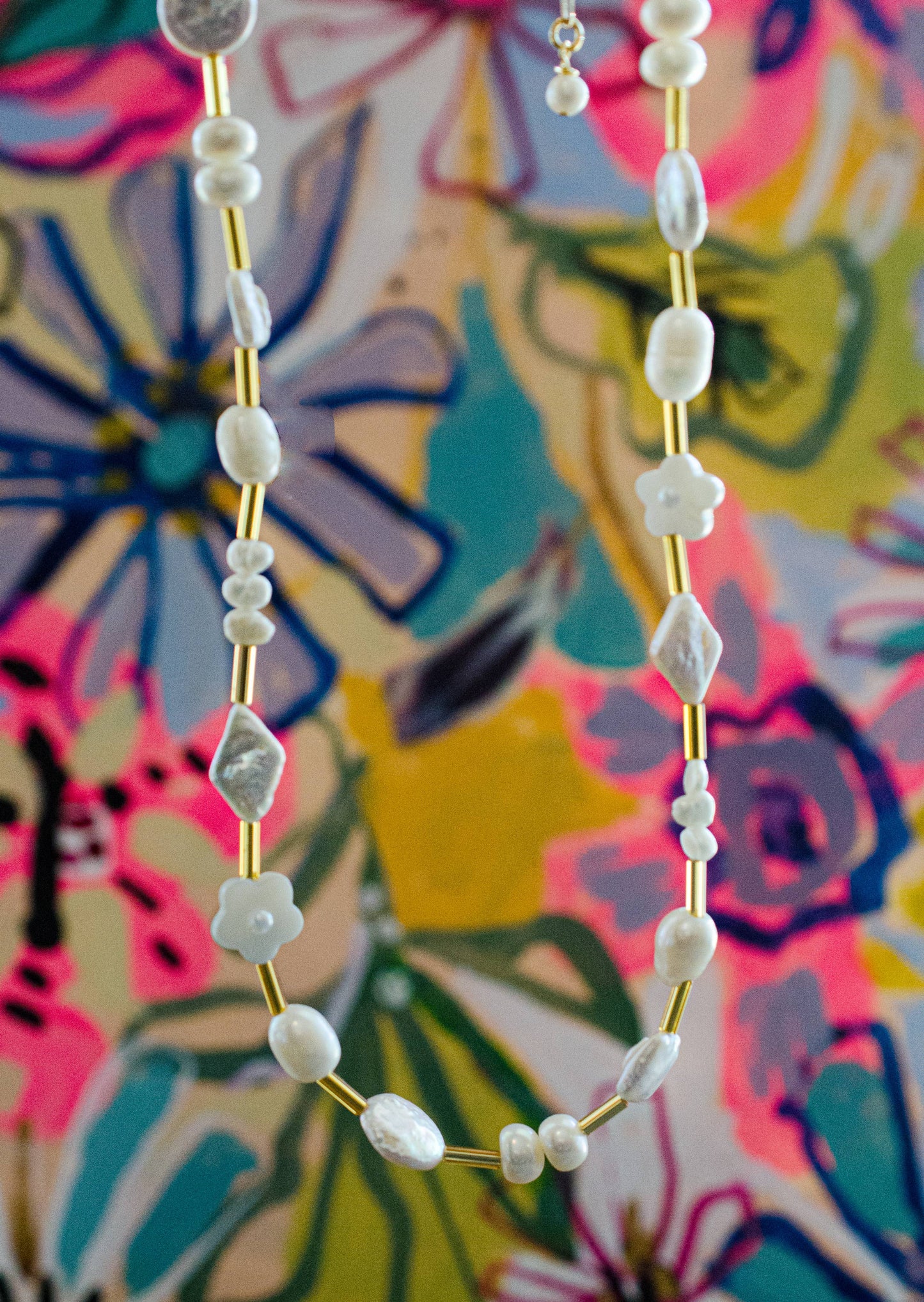 Margot Beaded Pearl Necklace