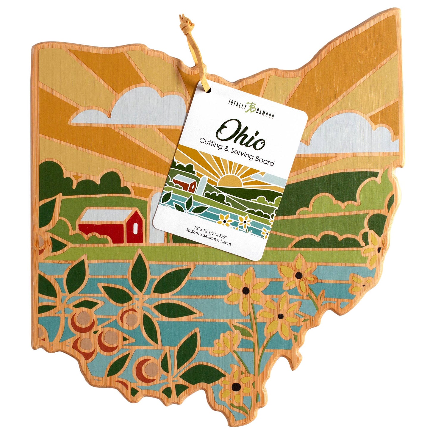 Ohio Cutting Board with Artwork by Summer Stokes