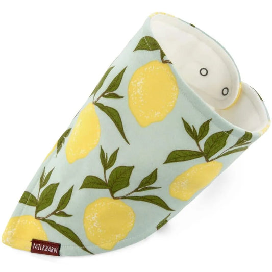 Organic Cotton Three-Layer Kerchief Bib - Lemon