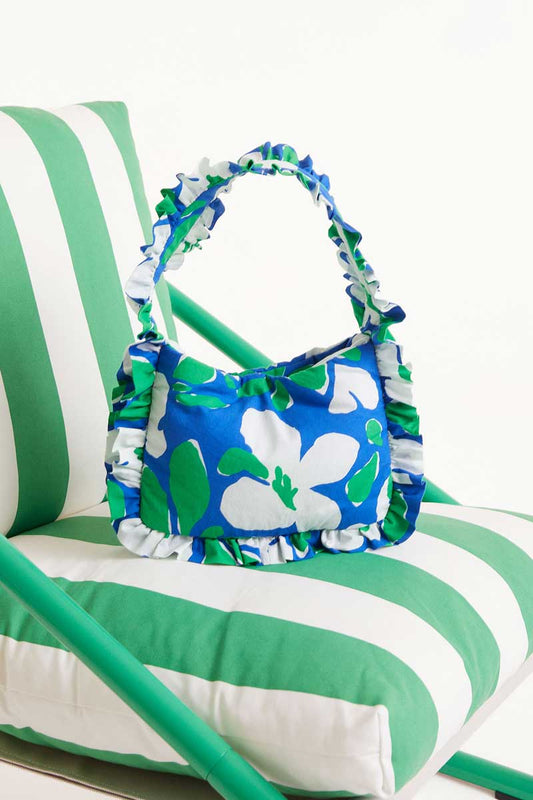 Leonie Quilted Ruffle Handbag