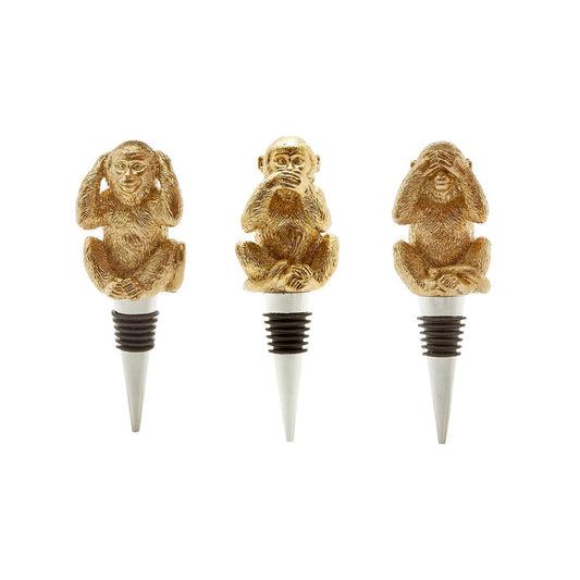 Three Wise Monkeys Bottle Stoppers