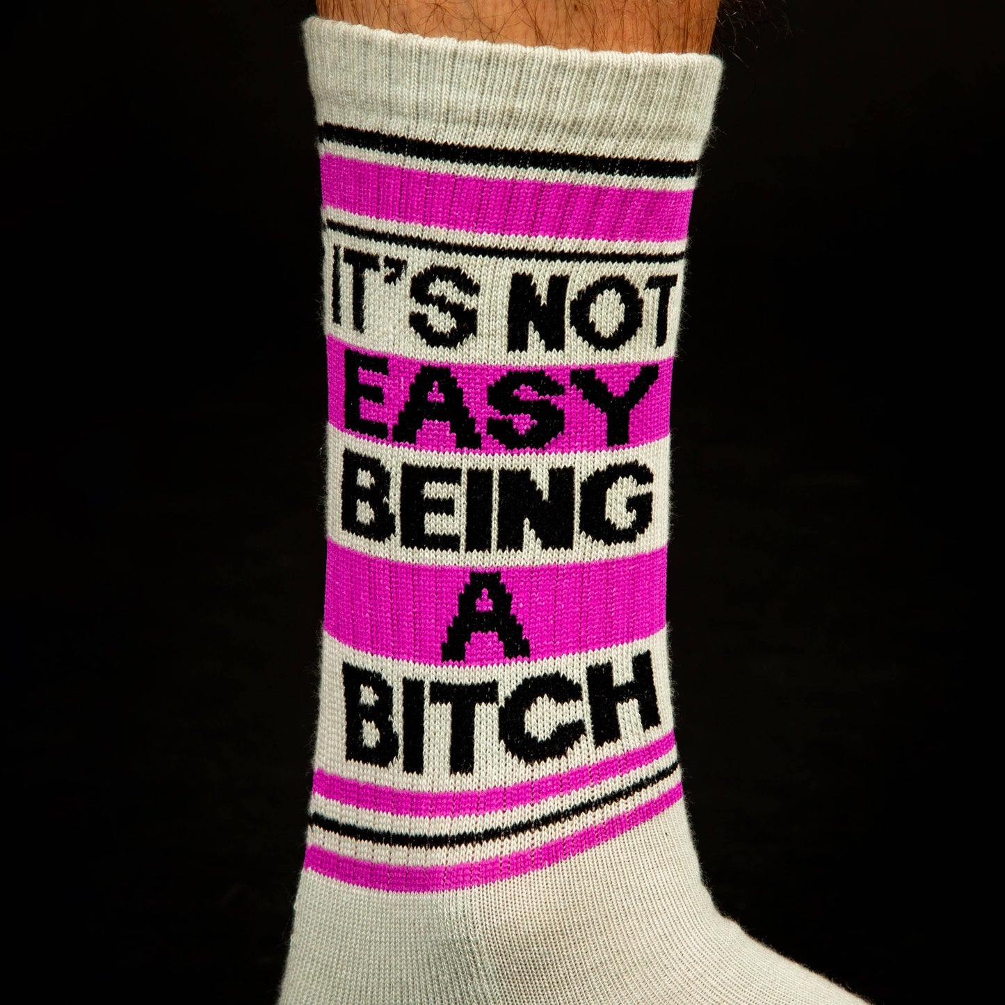 It's Not Easy Being A Bitch Gym Crew Socks