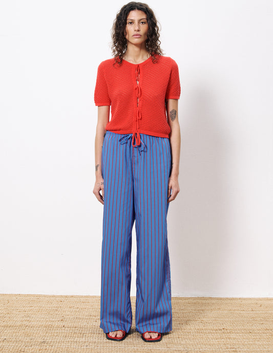 Edeline Striped Drawstring Waist Pants
