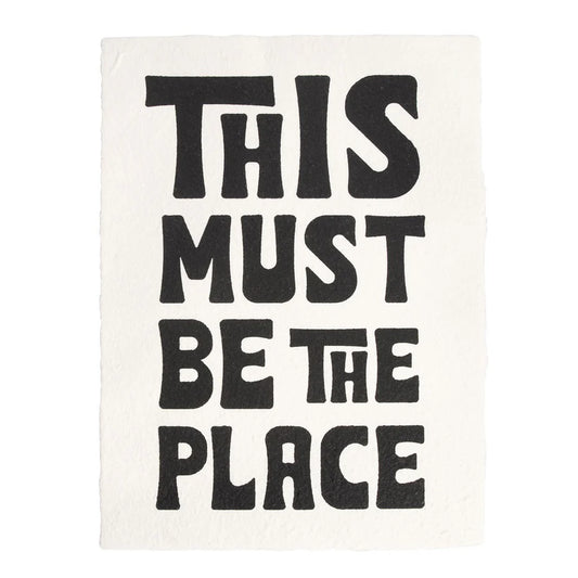 This Must Be The Place Handmade Paper Print