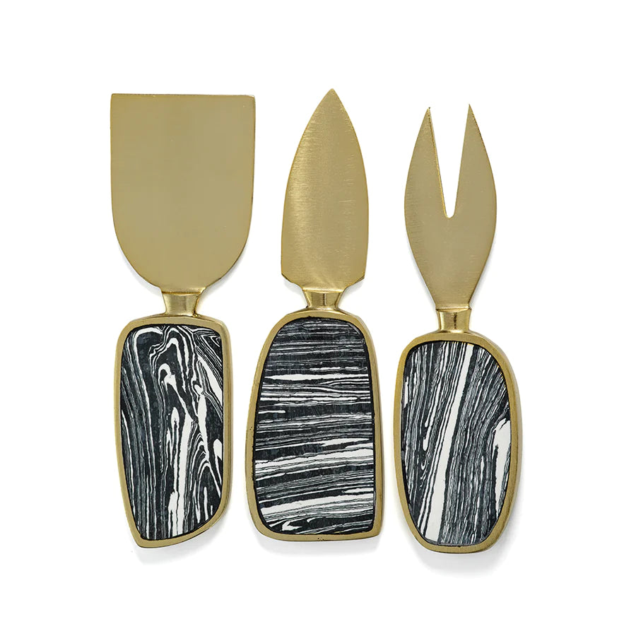 Amalfi Set of 3 Stone Inlay Cheese Tools