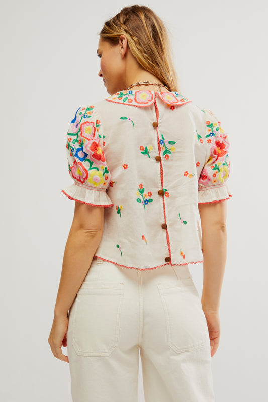 Flowers of Love Embroidered Top