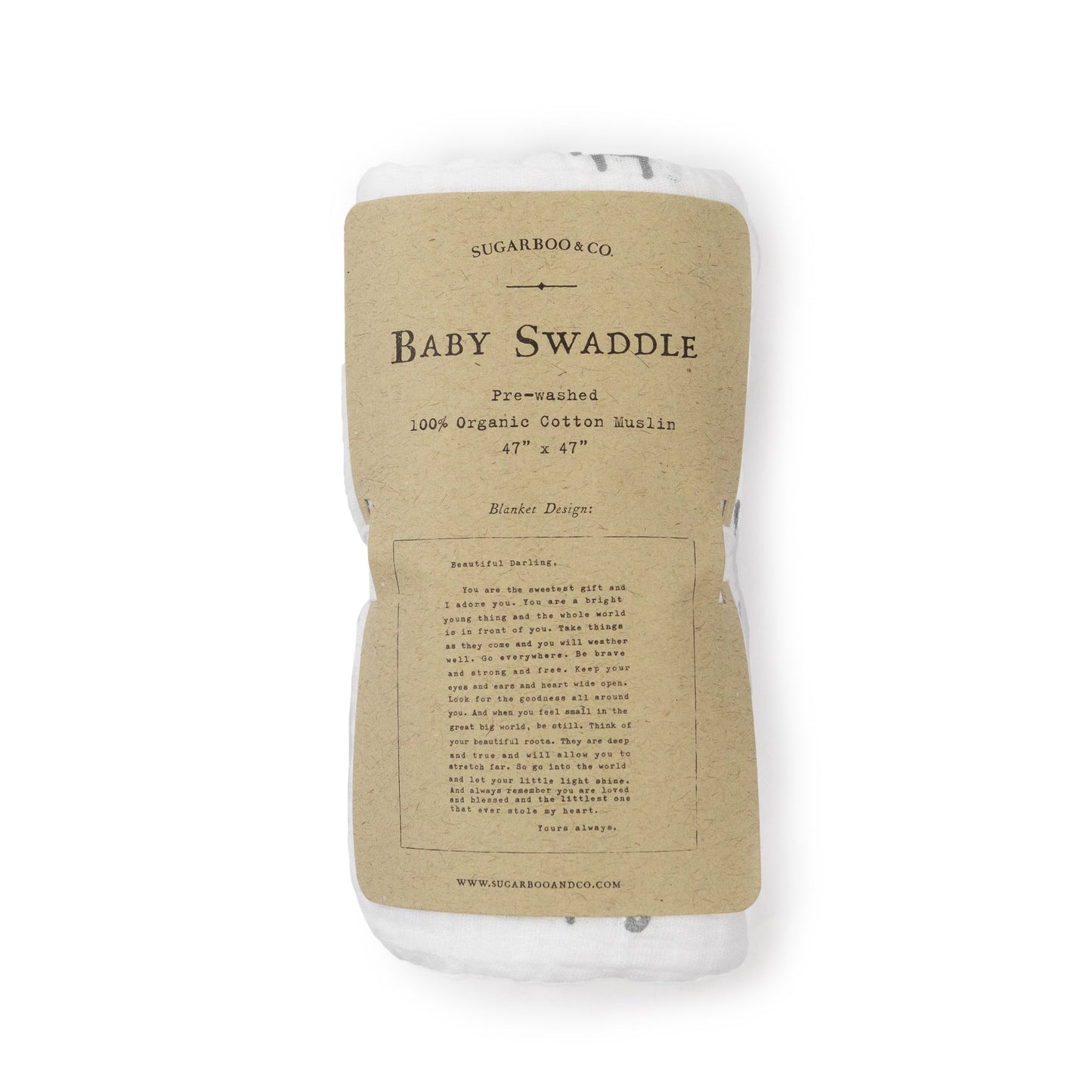 Beautiful Darling (Letter to Sophie) Swaddle Blanket