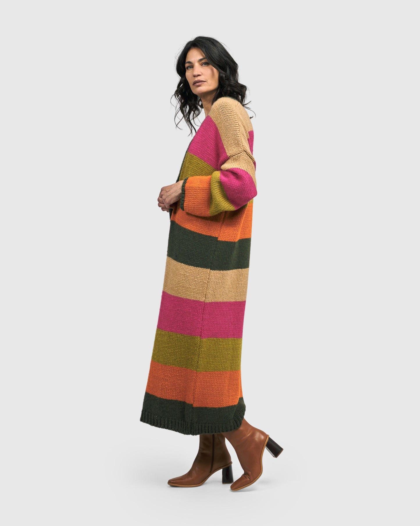 Jemima Striped Maxi Cardigan