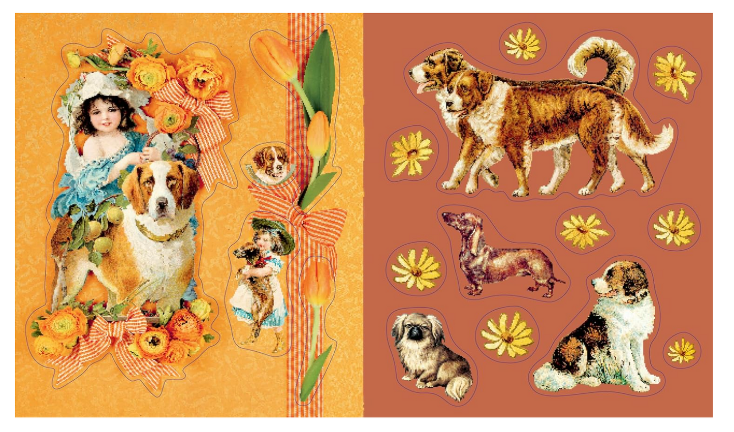 Cynthia Hart's Victoriana Dogs Sticker Book