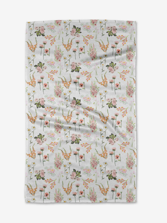 Delicate Floral Tea Towel