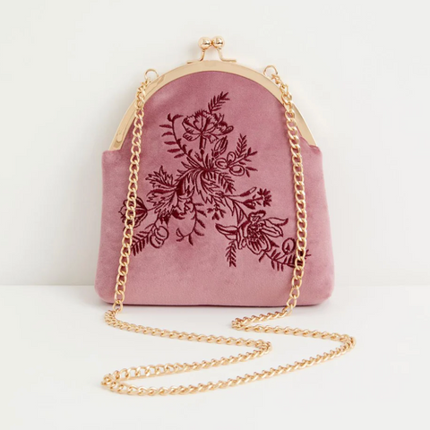 Victoriana Velvet Embroidered Bag
