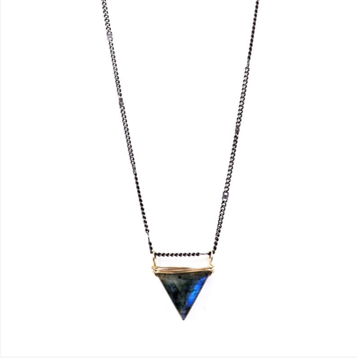 Labradorite Triangle Necklace