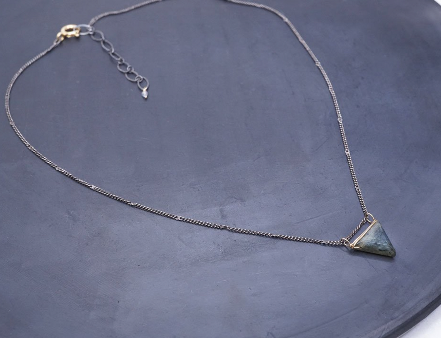 Labradorite Triangle Necklace