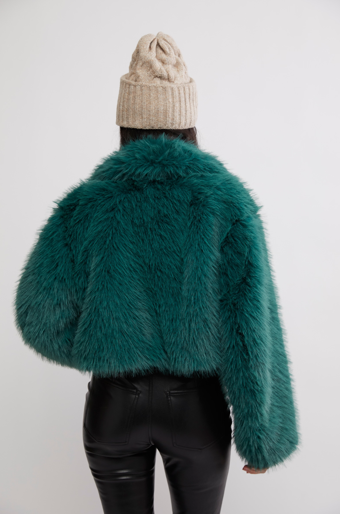 Paris Cropped Faux Fur Jacket