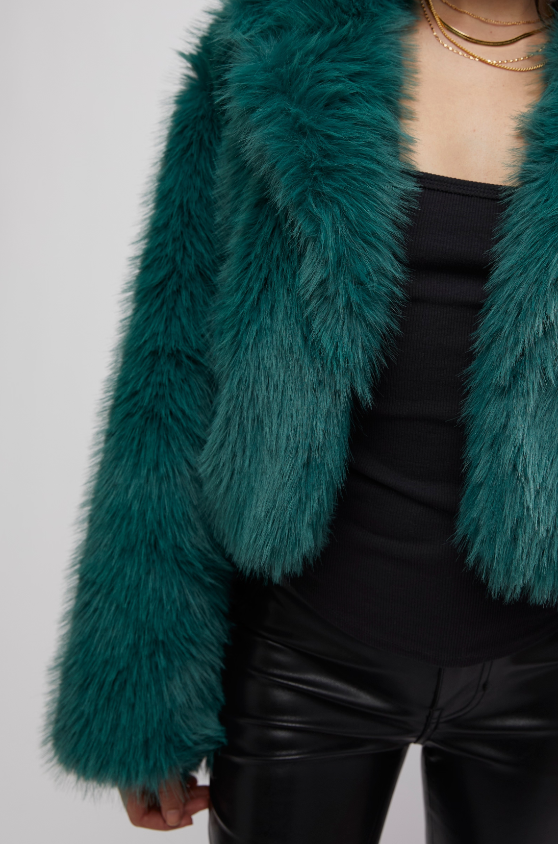 Paris Cropped Faux Fur Jacket