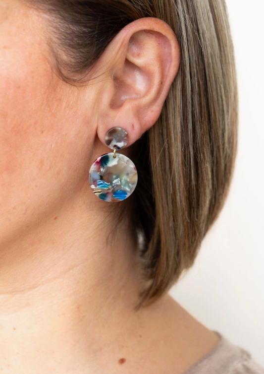 Addy Multicolor Dot Dangle Earring