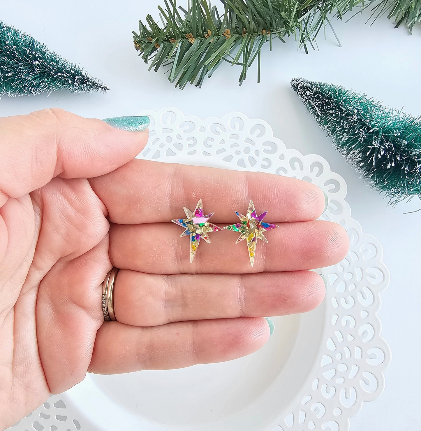 Star of Bethlehem Stud Earrings