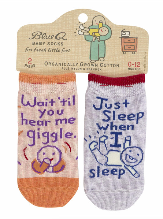 Hear Me Giggle/Sleep Baby Socks