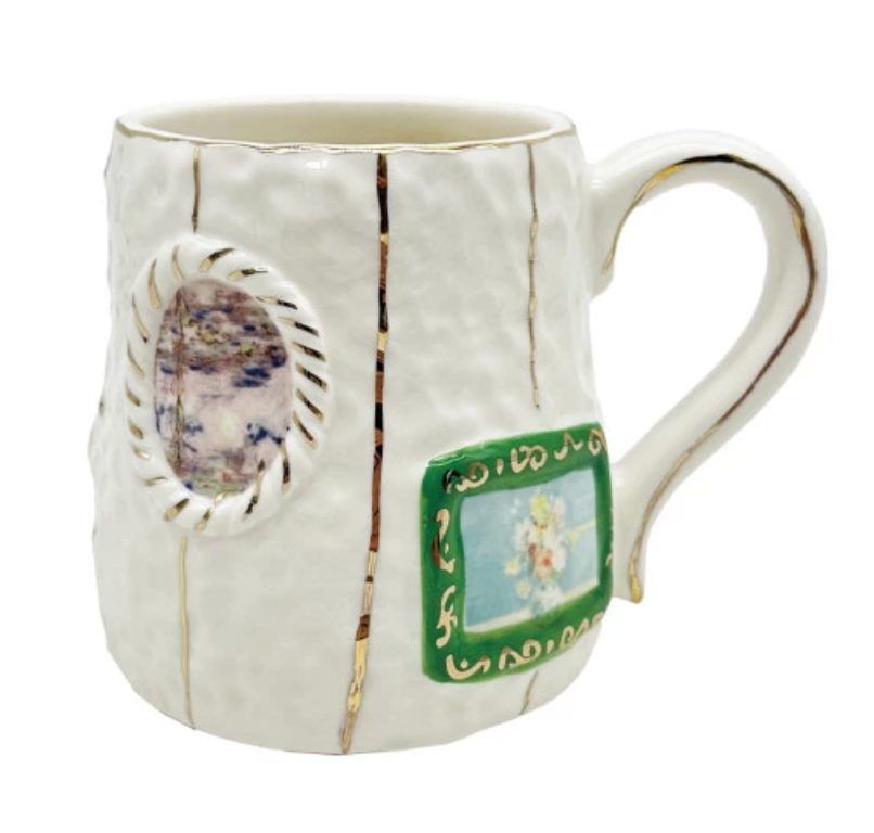 Blanche Hand-Painted Mugs