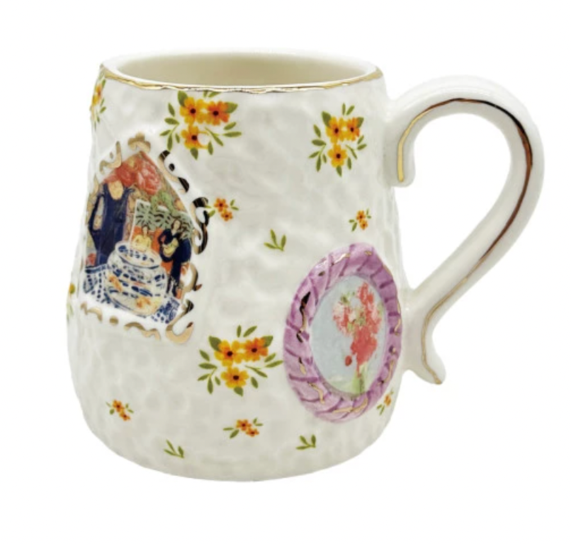 Blanche Hand-Painted Mugs