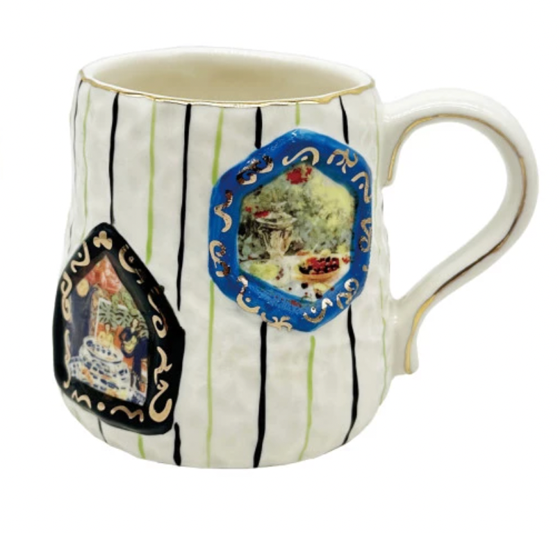 Blanche Hand-Painted Mugs