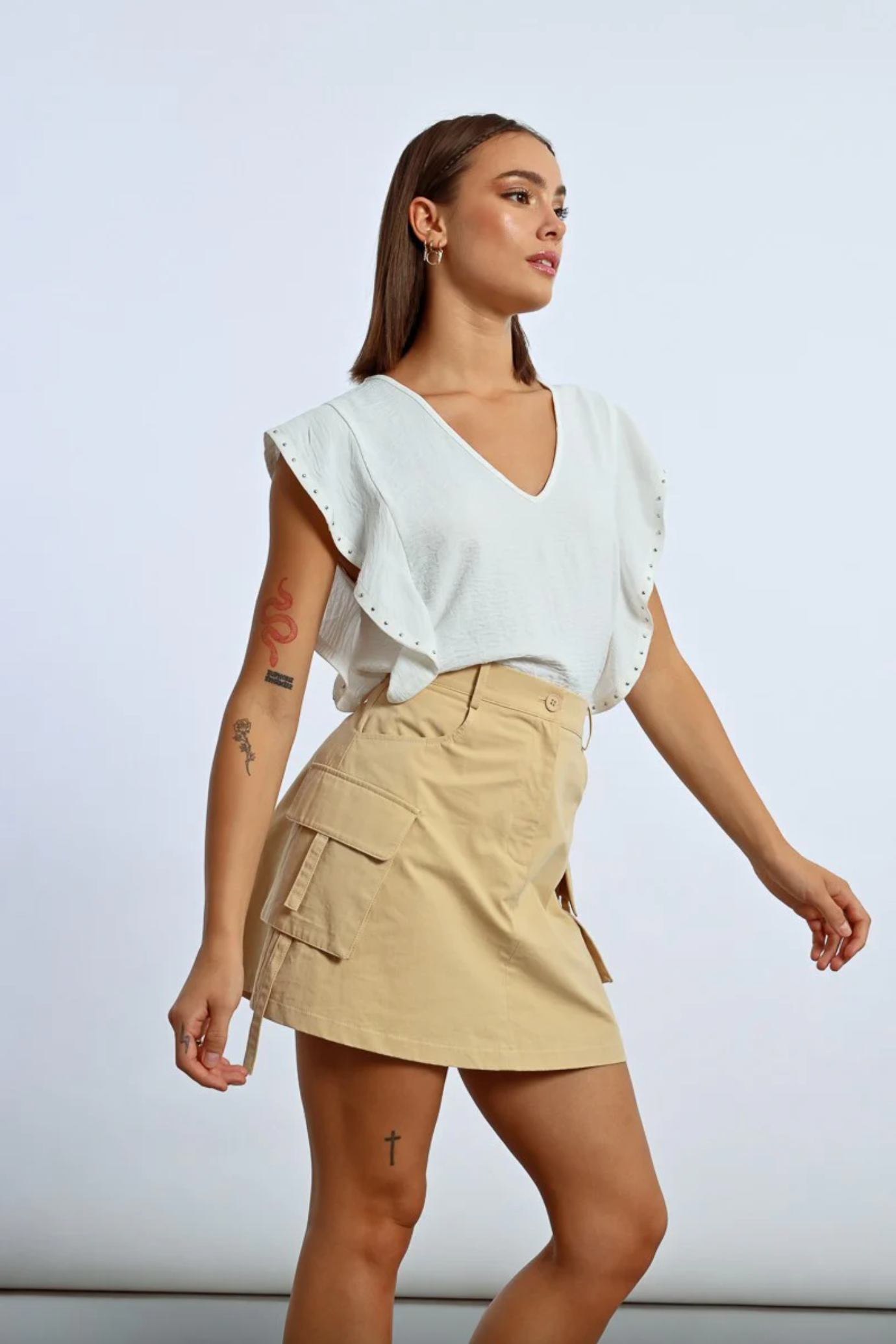 Mebh Mini Skirt with Cargo Pockets