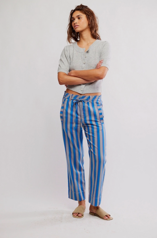 Marielle Pull On Striped Trousers