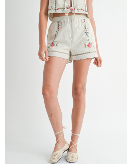 Greta Cross Stitch Shorts