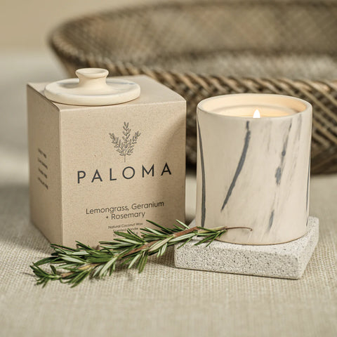 Paloma Scented Candle - Lemongrass Geranium & Rosemary