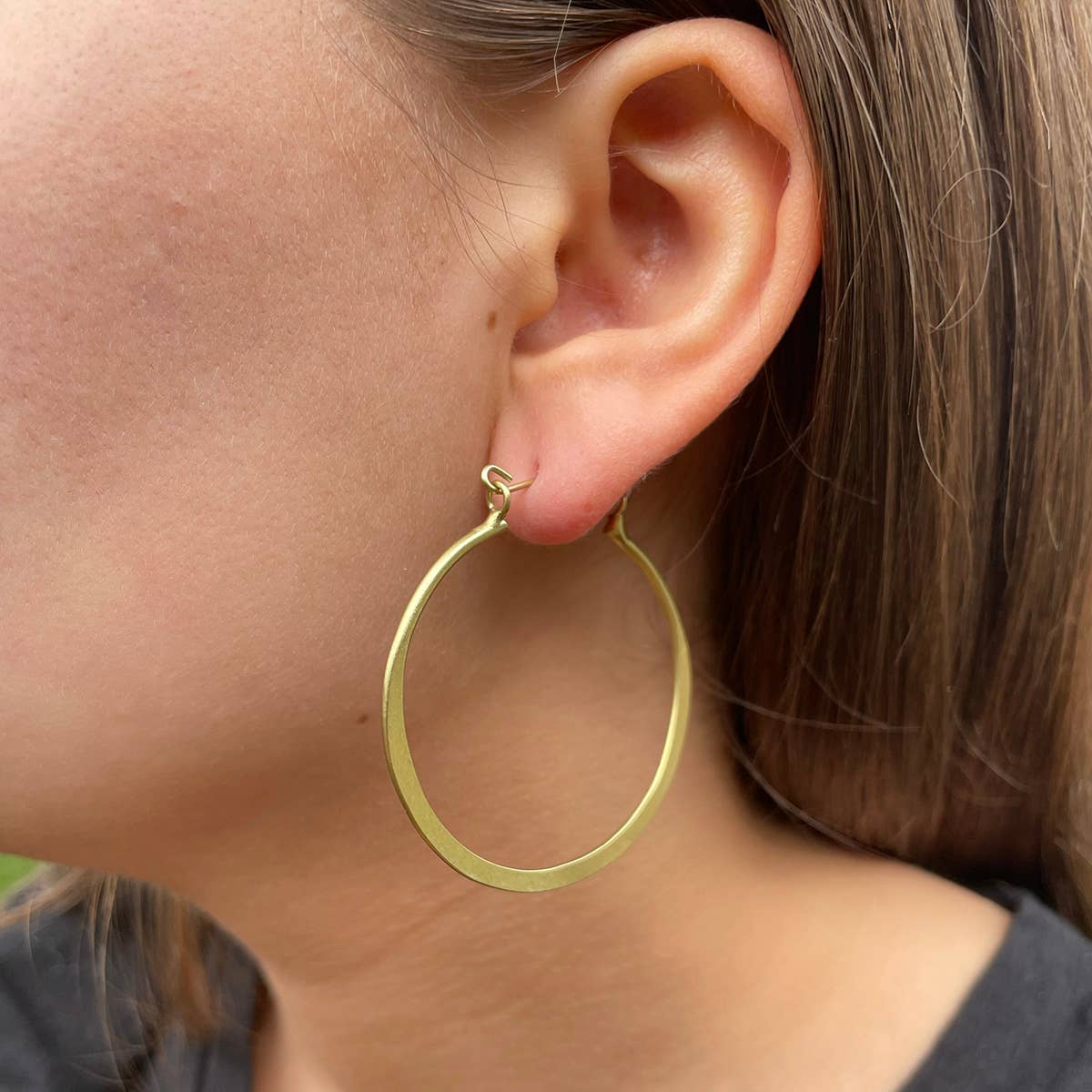 Organic Hoop Earrings