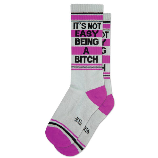 It's Not Easy Being A Bitch Gym Crew Socks