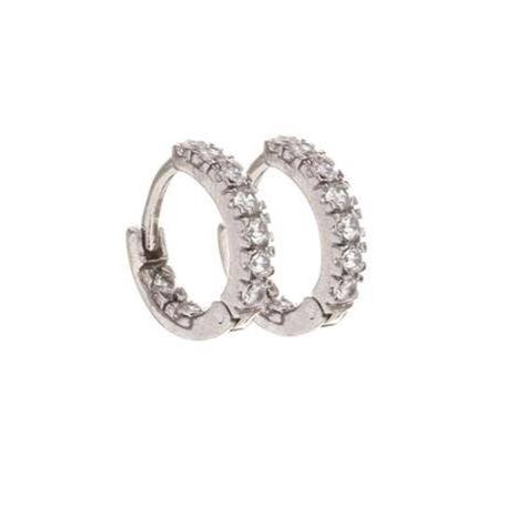 Micro Pave Huggie Earrings