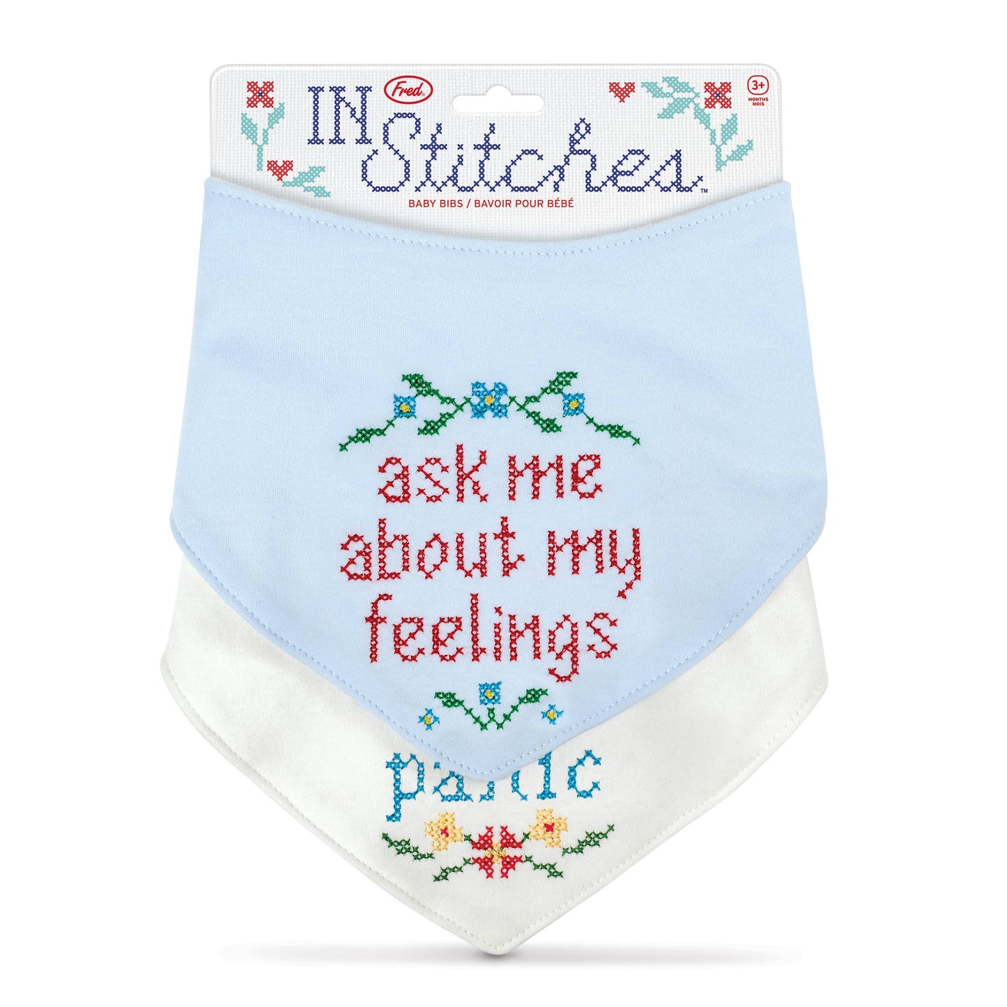 In Stitches Teething Bibs - Set of 2