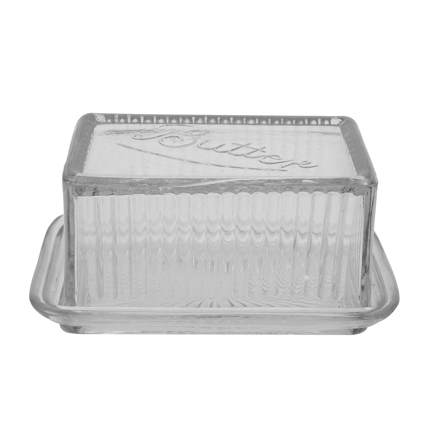 Vintage Glass Butter Dish