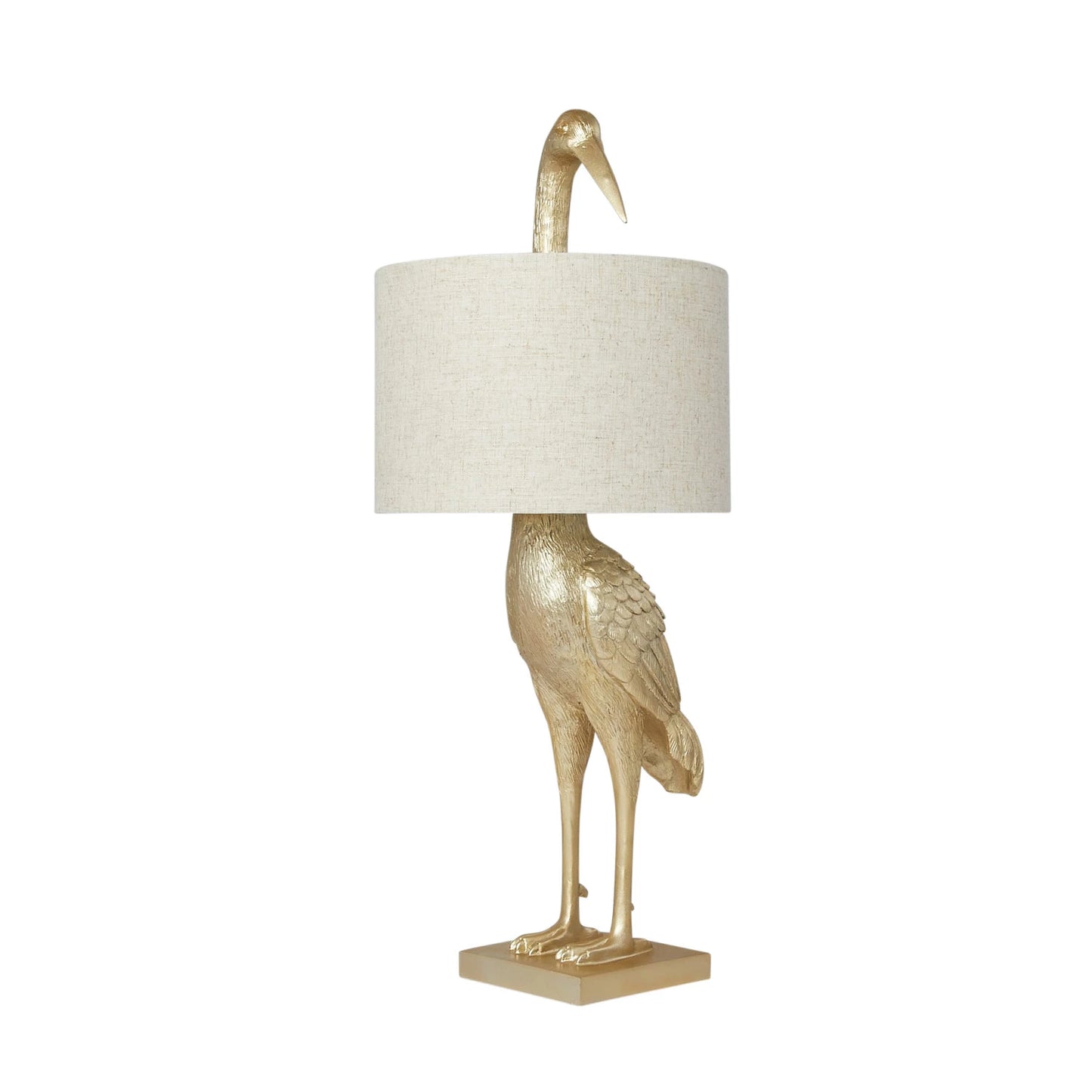 Garza Gold Resin Bird Lamp