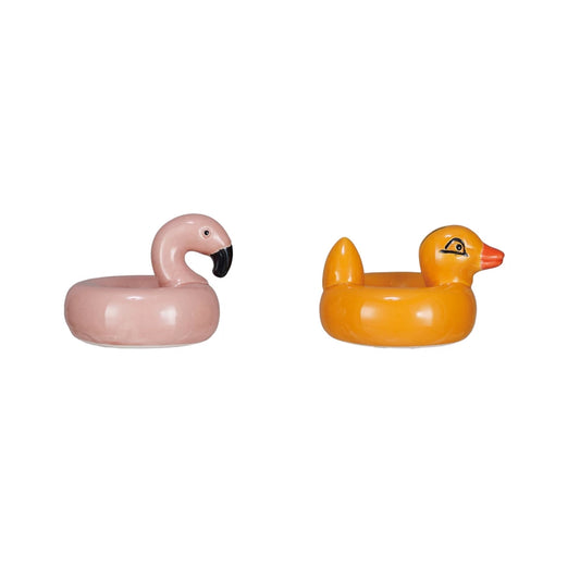 Floating Flamingo & Duck Ceramic Pool Float