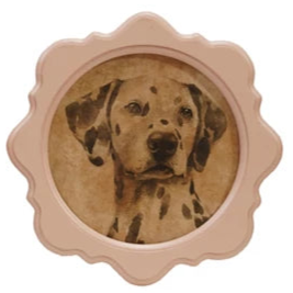 Perdita Round Frame w/ Vintage Reproduction Dog Image