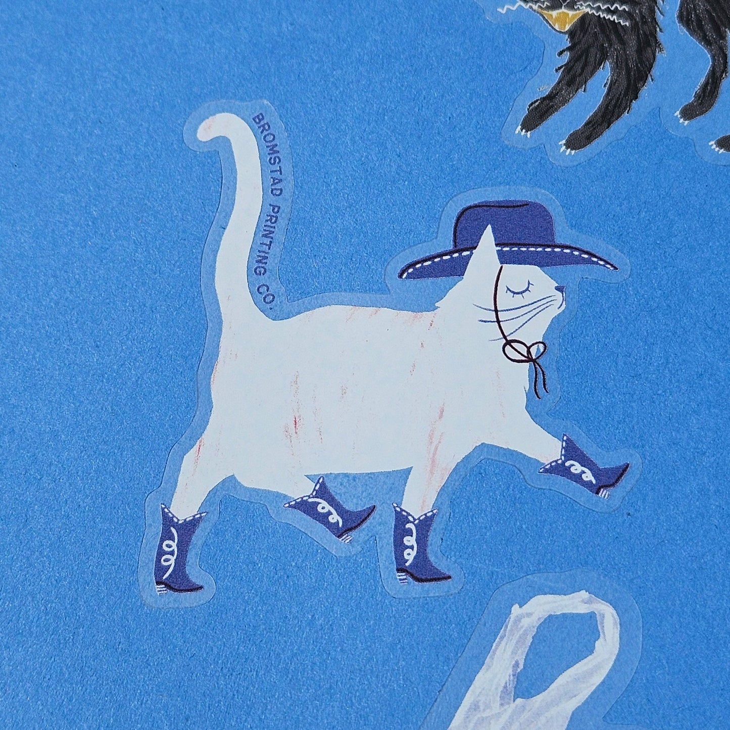 Cowboy Cat Clear Sticker