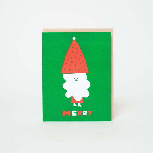 Merry Tiny Santa Card