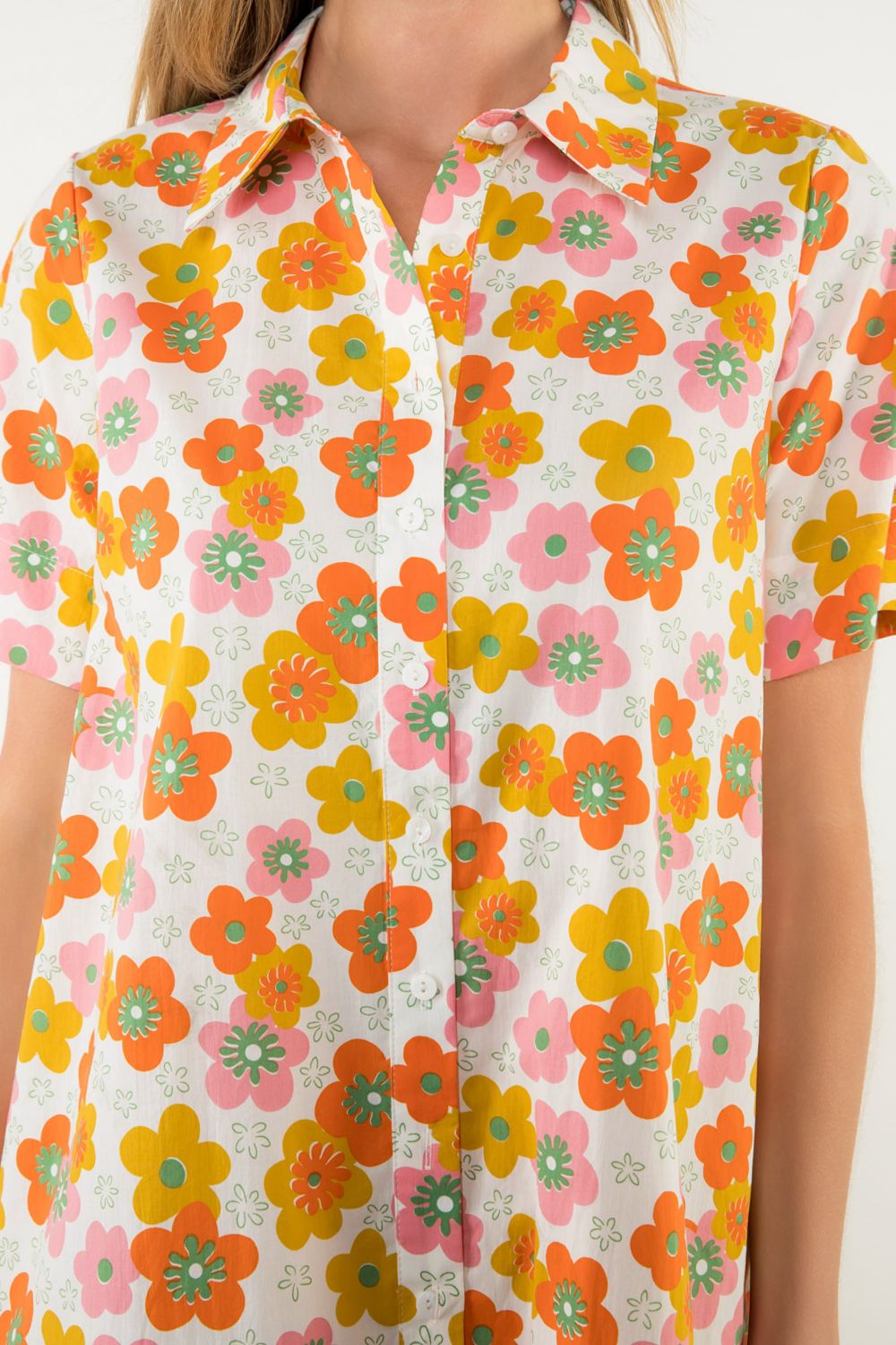 Silvy Button Down Swing Dress