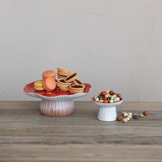 Maisie Stoneware Mushroom Shaped Pedestal