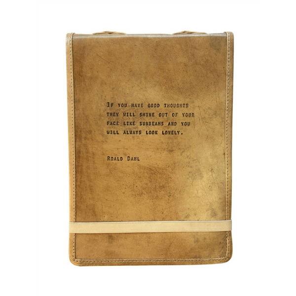 Handmade Leather Quote Journals - Large